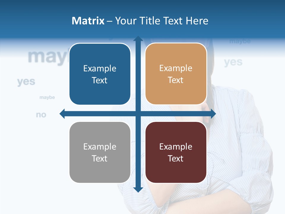 Caucasian Lady Studio PowerPoint Template