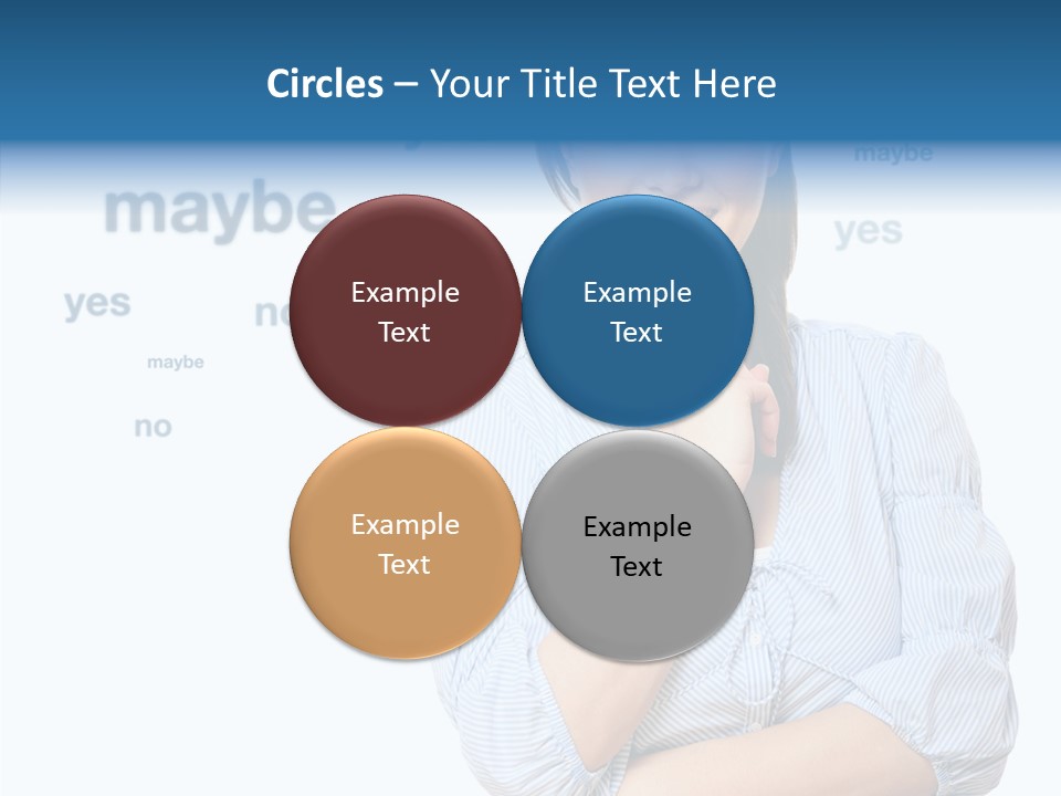 Caucasian Lady Studio PowerPoint Template