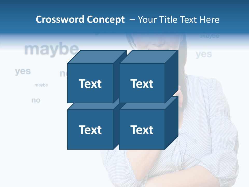 Caucasian Lady Studio PowerPoint Template