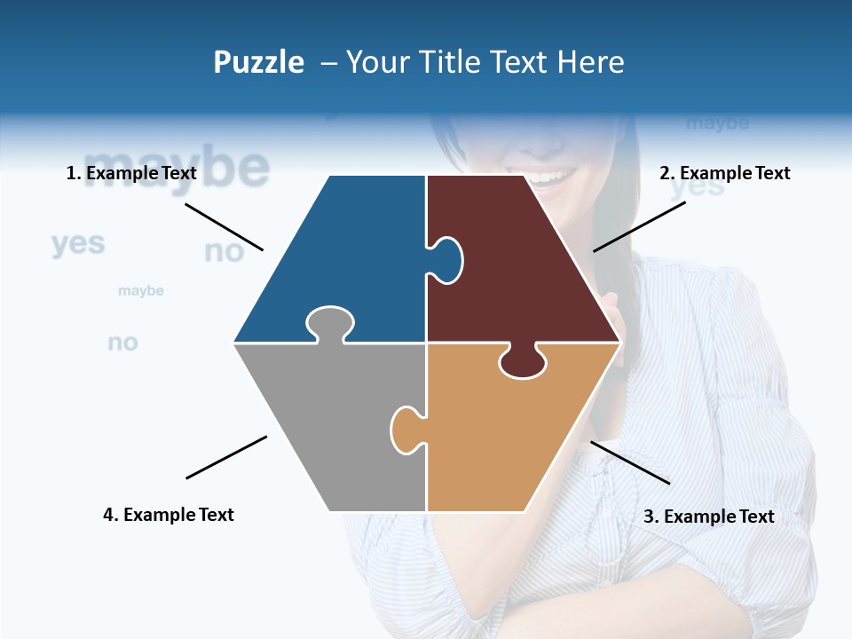 Caucasian Lady Studio PowerPoint Template