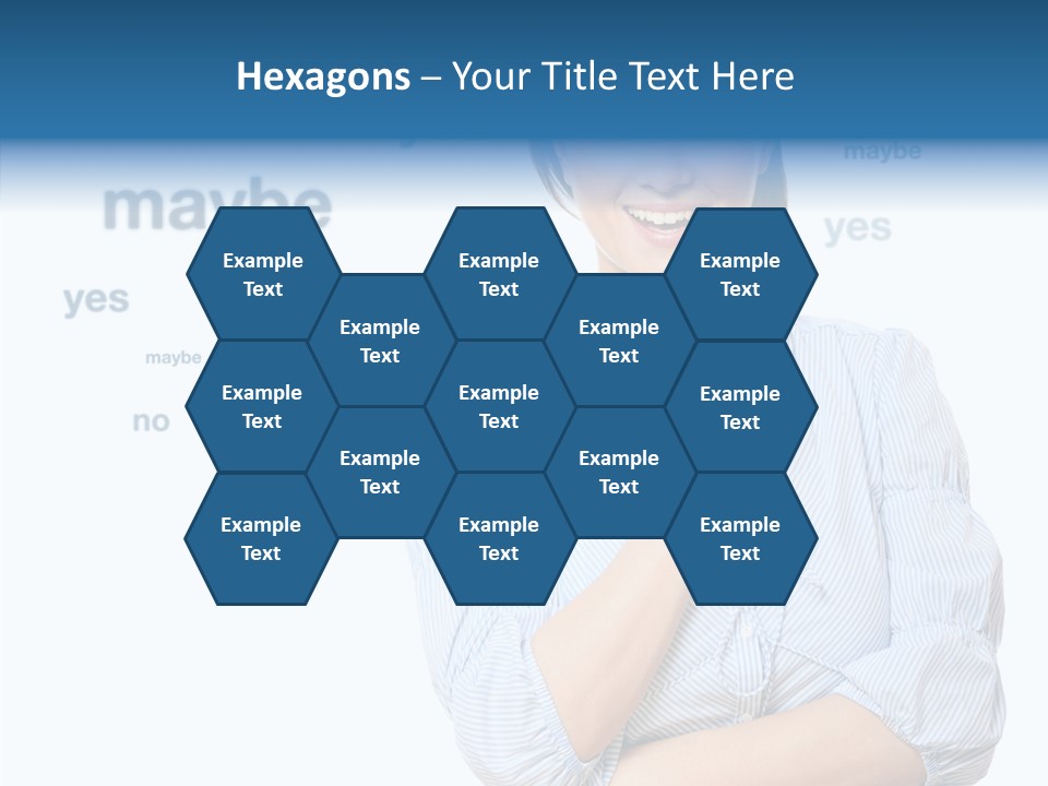 Caucasian Lady Studio PowerPoint Template