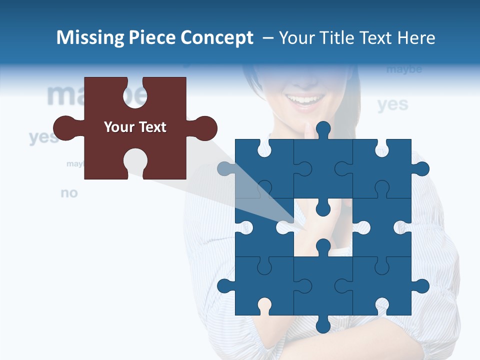 Caucasian Lady Studio PowerPoint Template