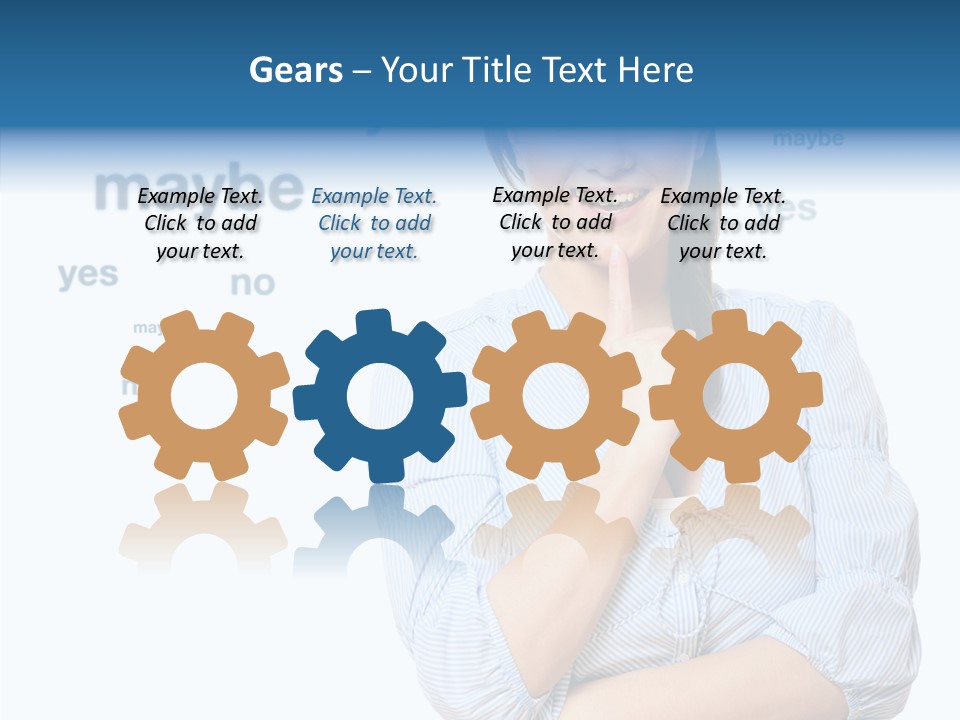 Caucasian Lady Studio PowerPoint Template