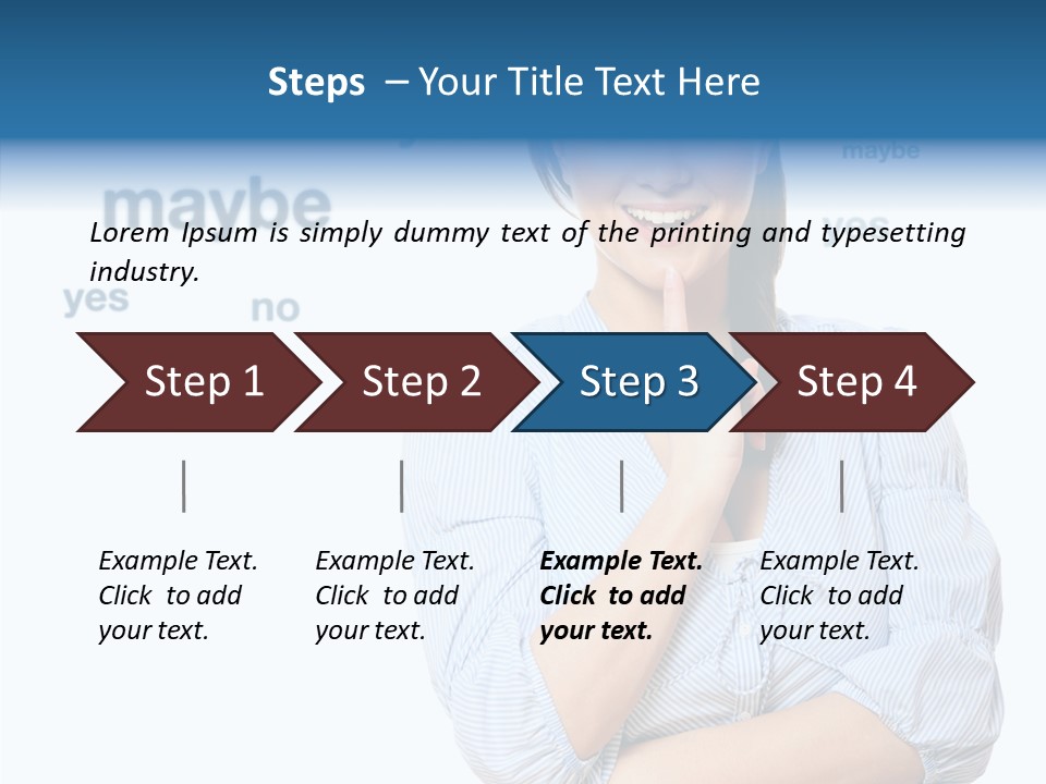 Caucasian Lady Studio PowerPoint Template