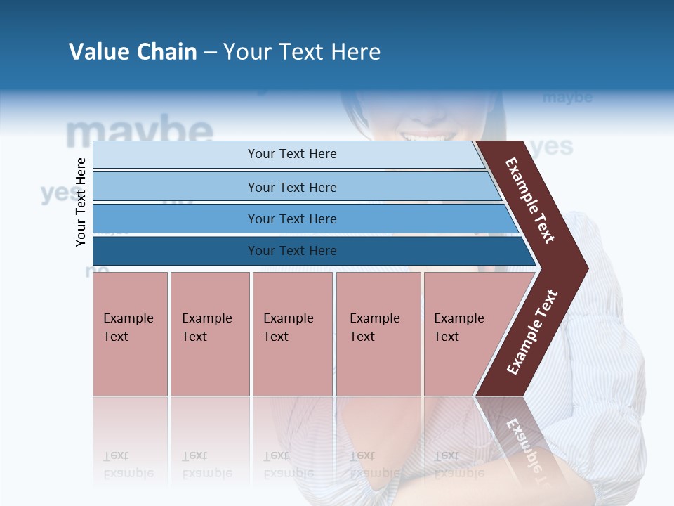 Caucasian Lady Studio PowerPoint Template