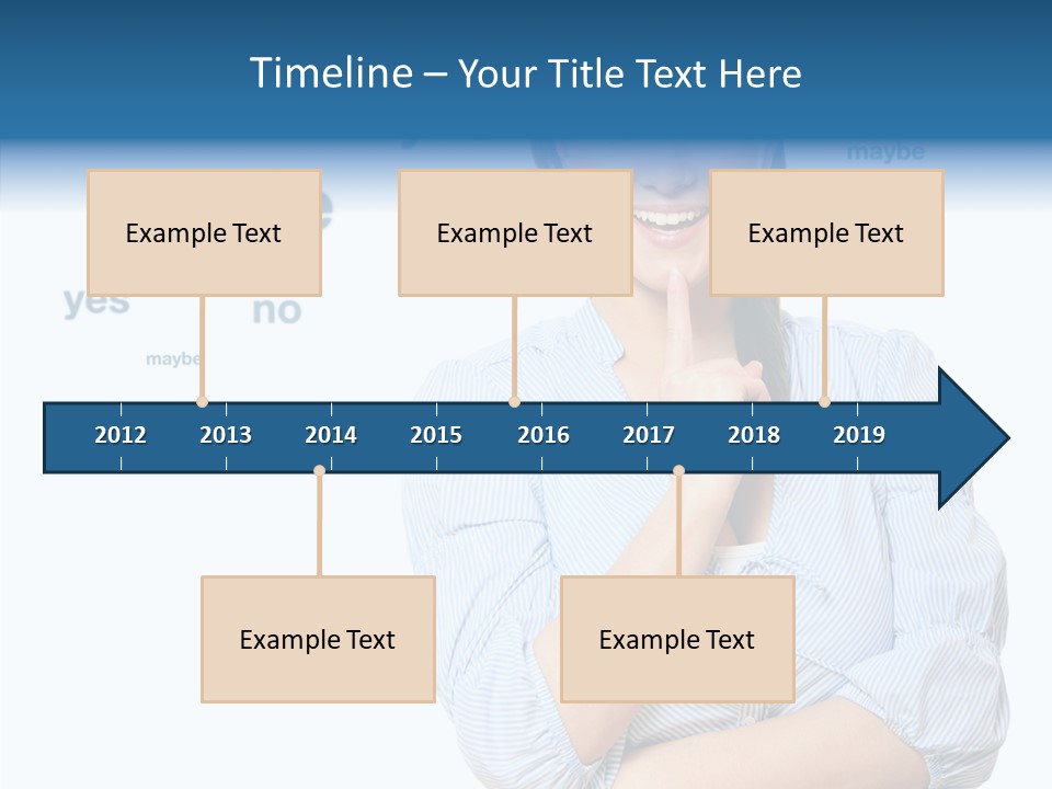 Caucasian Lady Studio PowerPoint Template