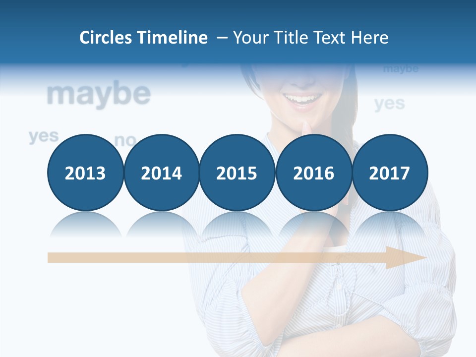 Caucasian Lady Studio PowerPoint Template