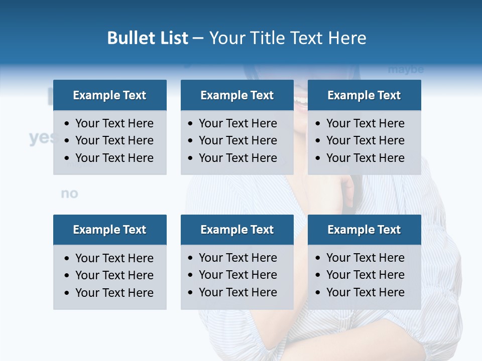 Caucasian Lady Studio PowerPoint Template