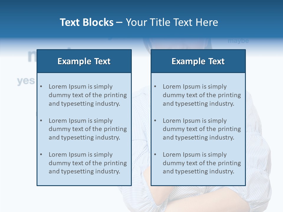 Caucasian Lady Studio PowerPoint Template