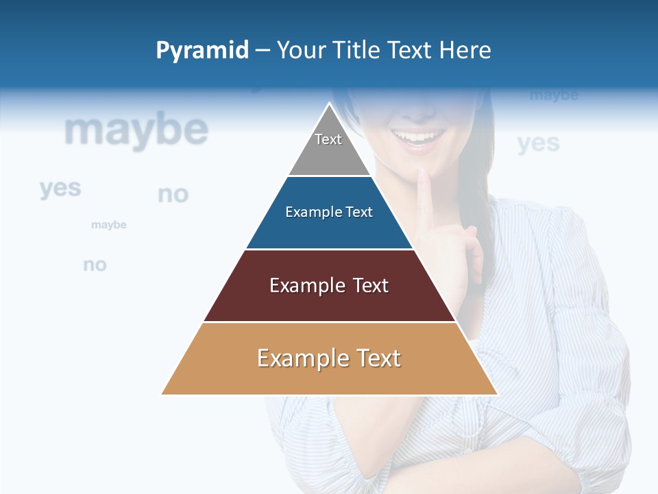 Caucasian Lady Studio PowerPoint Template