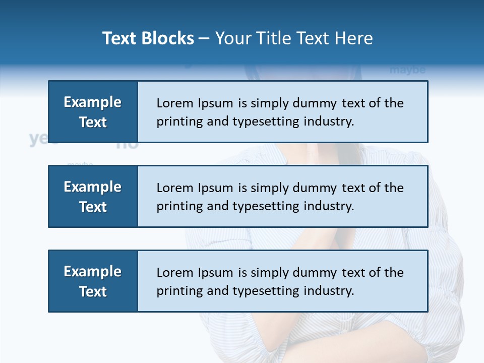 Caucasian Lady Studio PowerPoint Template