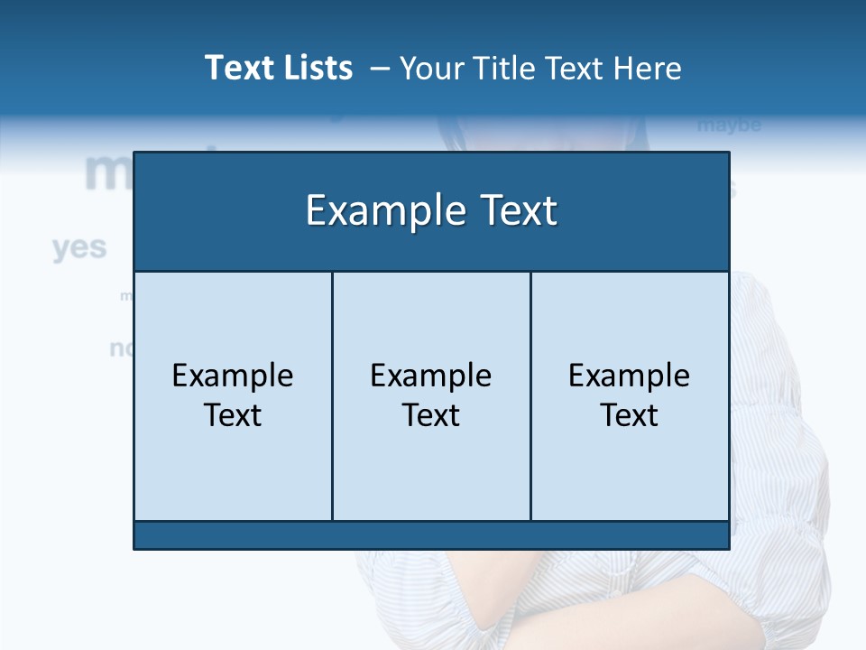 Caucasian Lady Studio PowerPoint Template