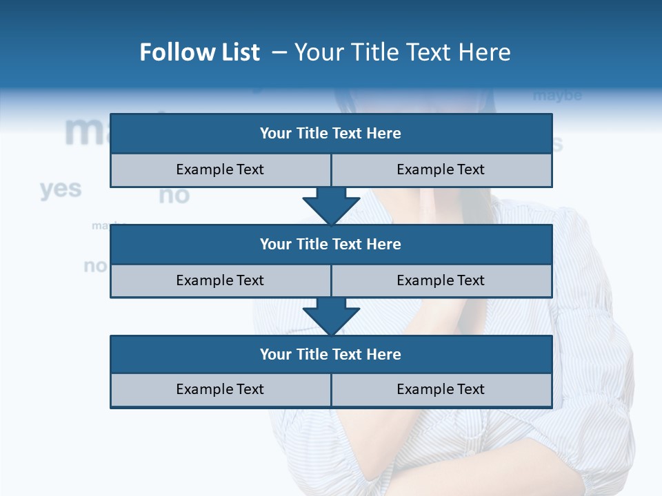 Caucasian Lady Studio PowerPoint Template