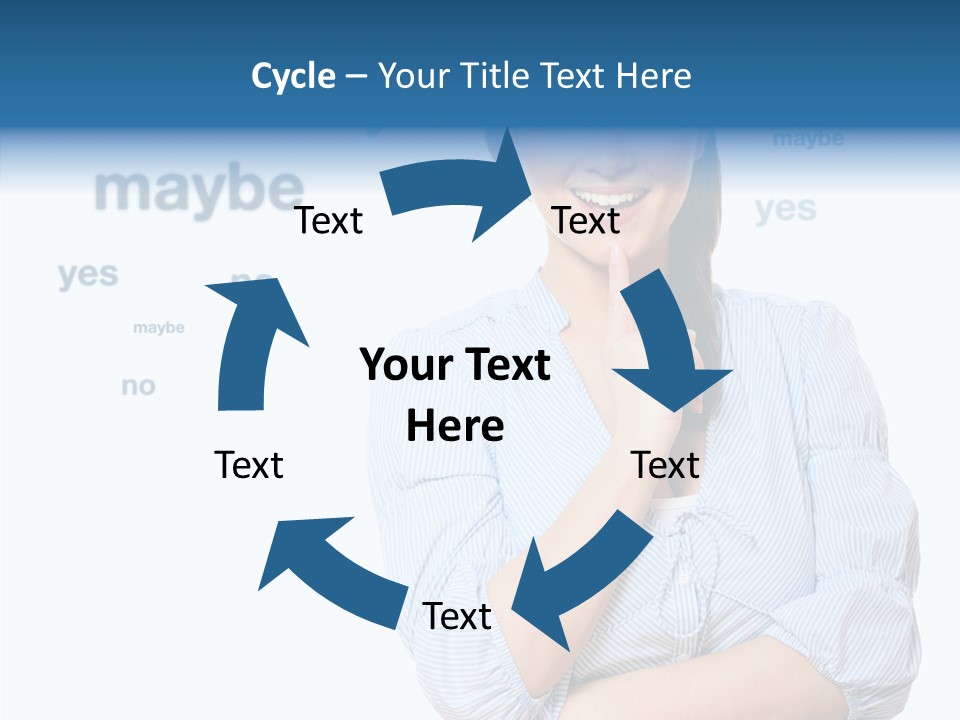 Caucasian Lady Studio PowerPoint Template