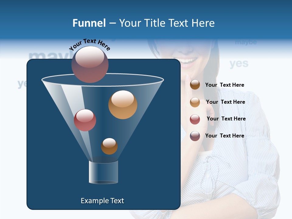 Caucasian Lady Studio PowerPoint Template