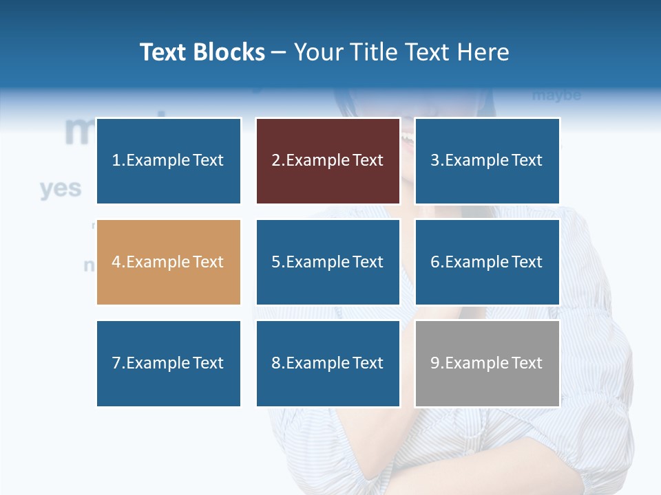 Caucasian Lady Studio PowerPoint Template