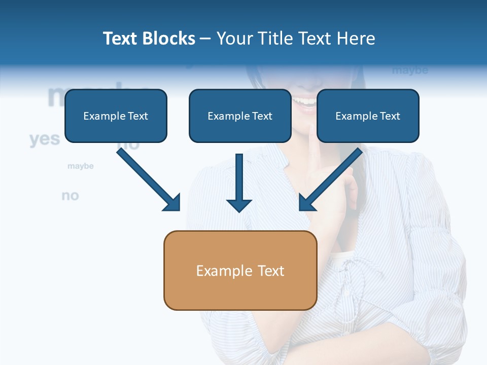 Caucasian Lady Studio PowerPoint Template
