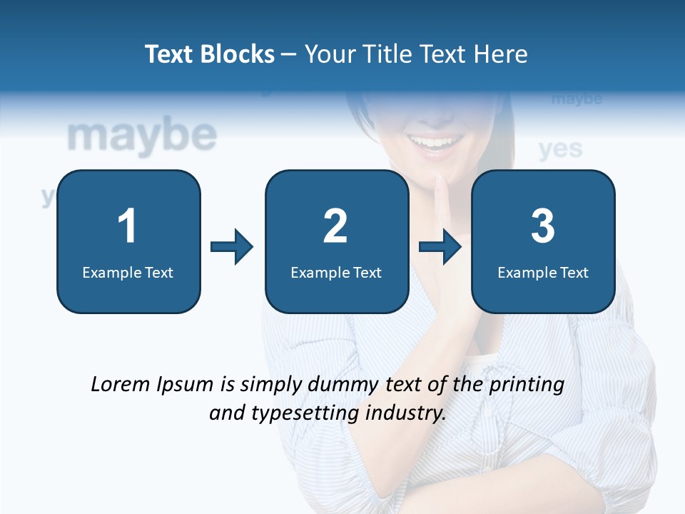 Caucasian Lady Studio PowerPoint Template