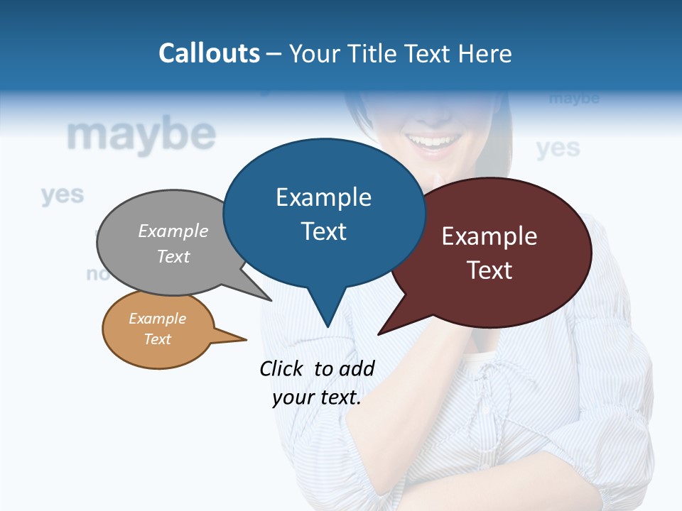 Caucasian Lady Studio PowerPoint Template