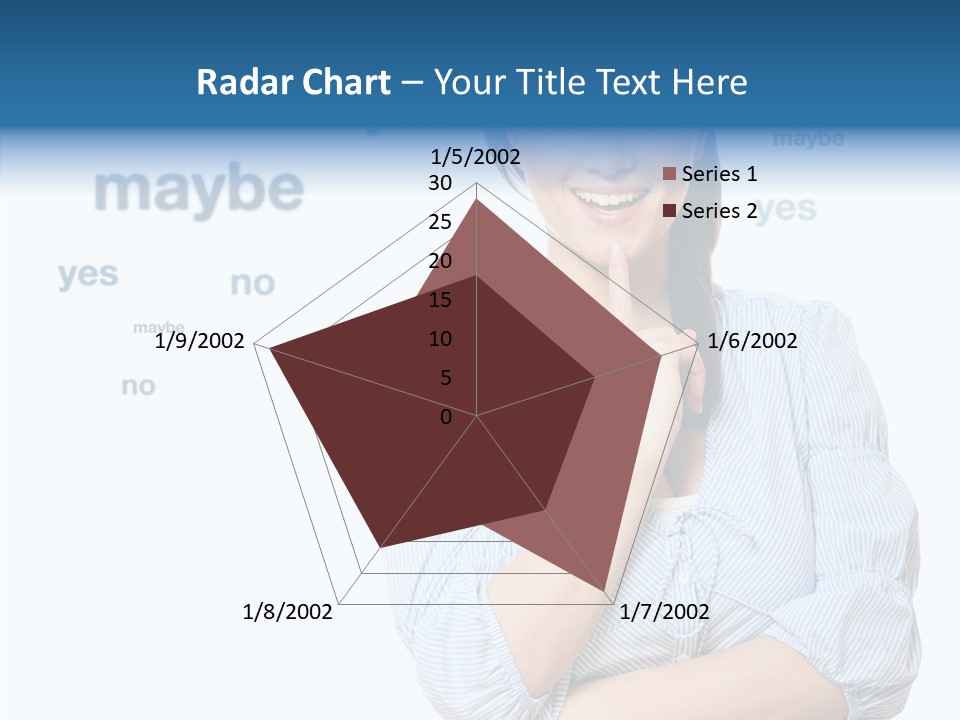 Caucasian Lady Studio PowerPoint Template