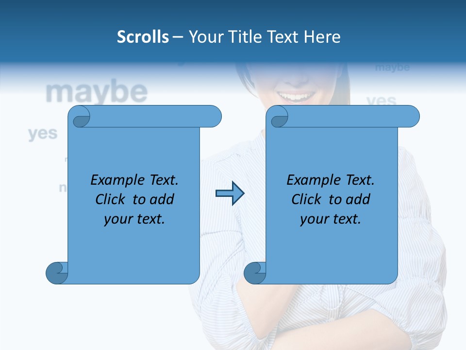 Caucasian Lady Studio PowerPoint Template