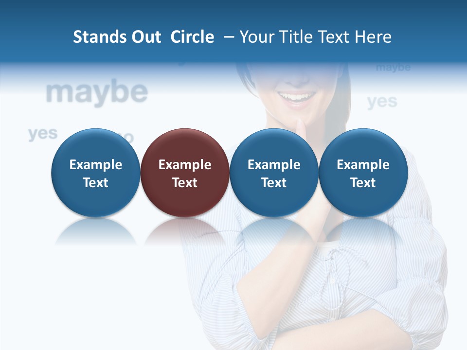 Caucasian Lady Studio PowerPoint Template