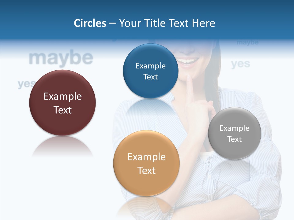 Caucasian Lady Studio PowerPoint Template