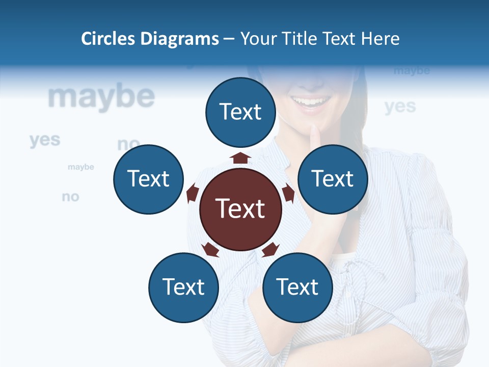 Caucasian Lady Studio PowerPoint Template