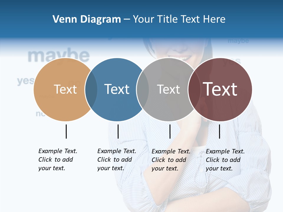 Caucasian Lady Studio PowerPoint Template