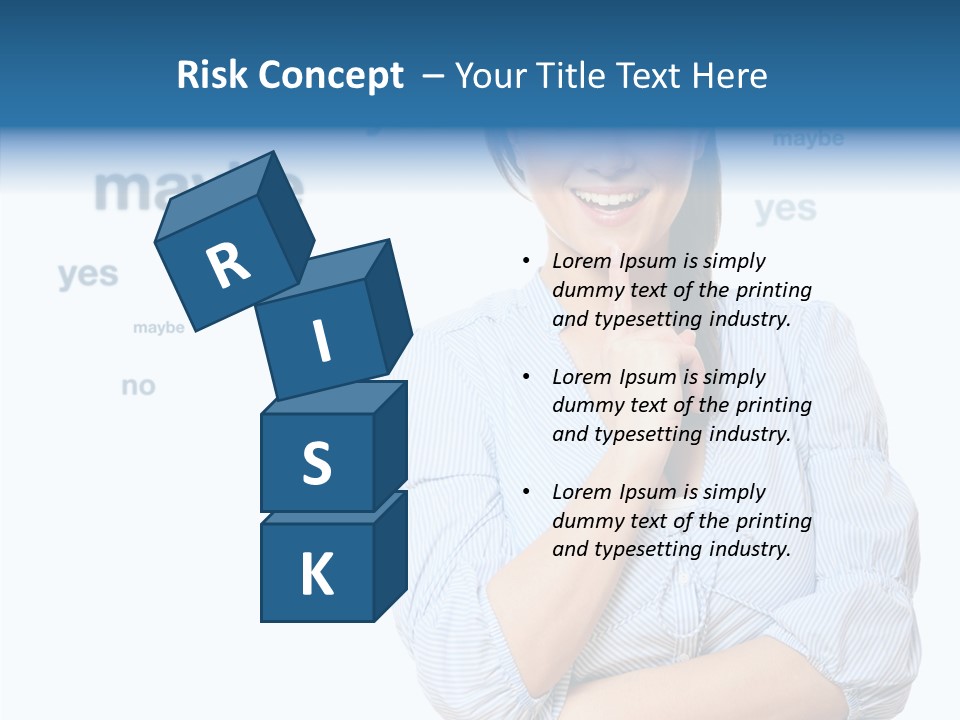 Caucasian Lady Studio PowerPoint Template