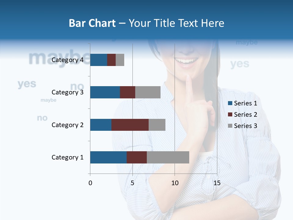 Caucasian Lady Studio PowerPoint Template