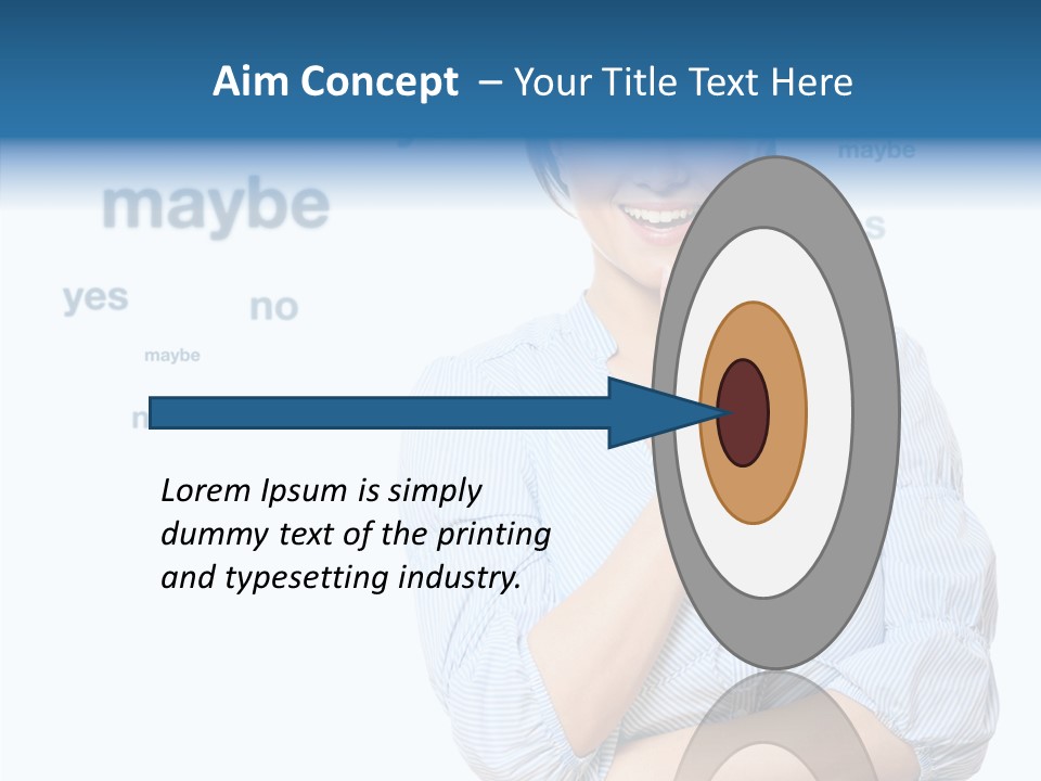 Caucasian Lady Studio PowerPoint Template