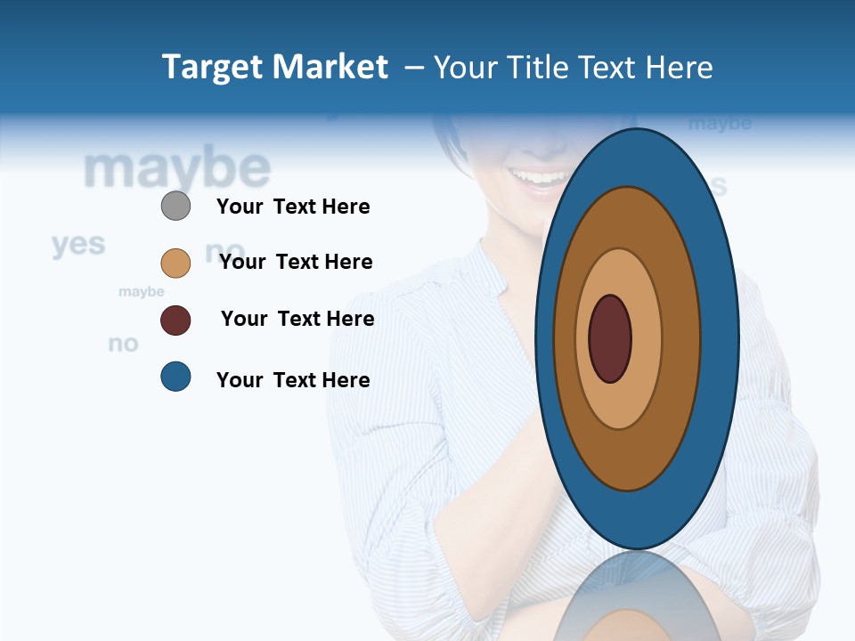 Caucasian Lady Studio PowerPoint Template