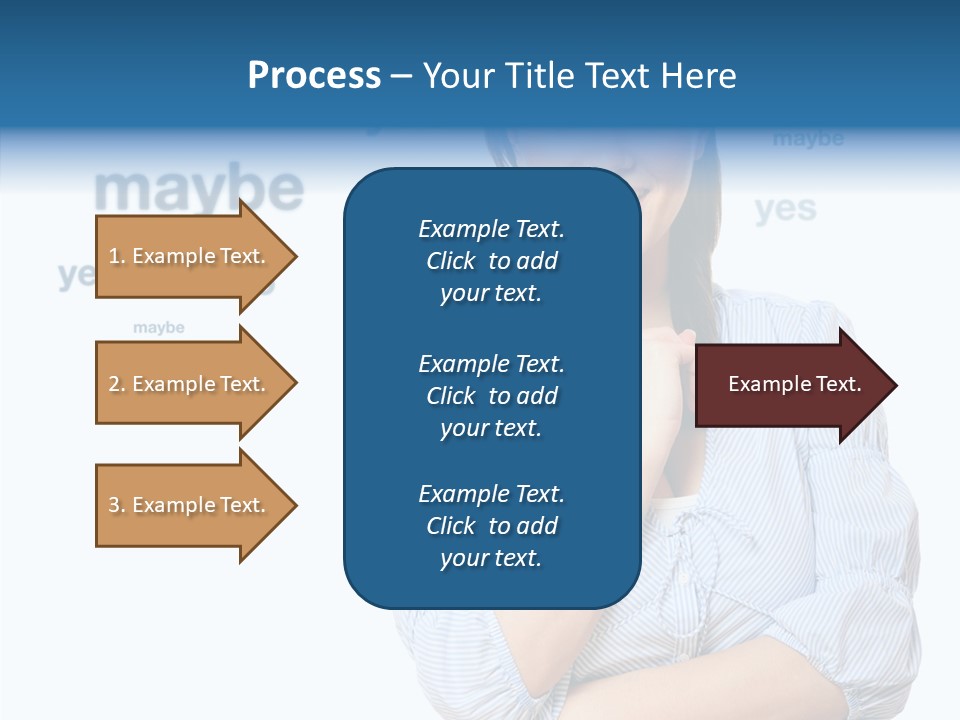 Caucasian Lady Studio PowerPoint Template