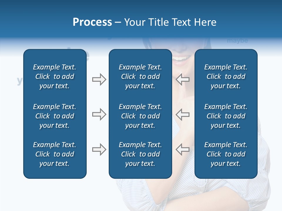 Caucasian Lady Studio PowerPoint Template