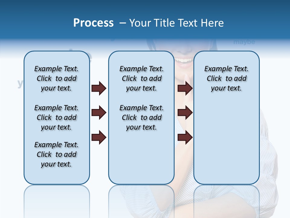 Caucasian Lady Studio PowerPoint Template