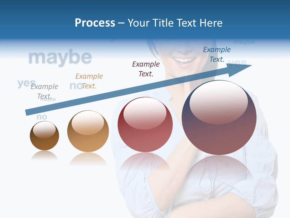 Caucasian Lady Studio PowerPoint Template