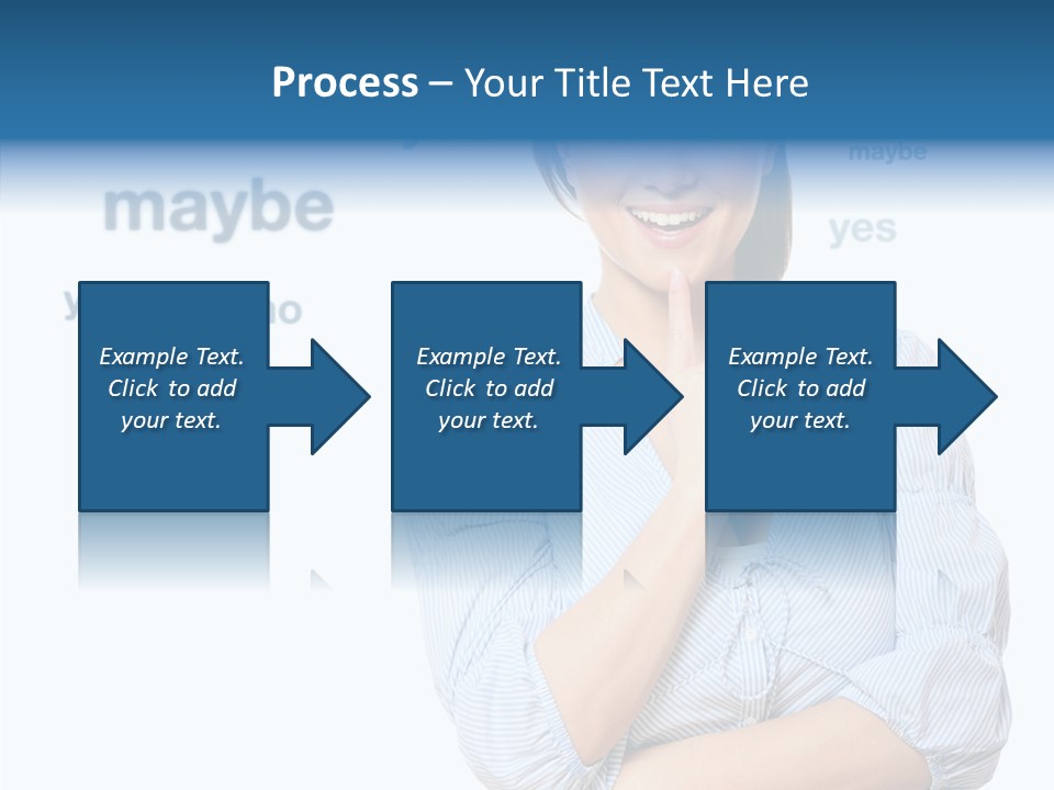 Caucasian Lady Studio PowerPoint Template