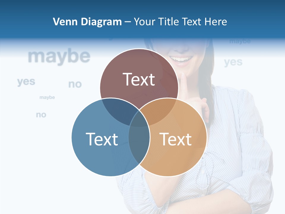 Caucasian Lady Studio PowerPoint Template