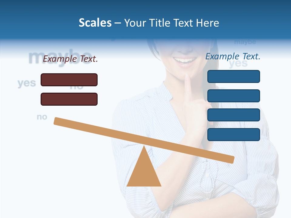 Caucasian Lady Studio PowerPoint Template