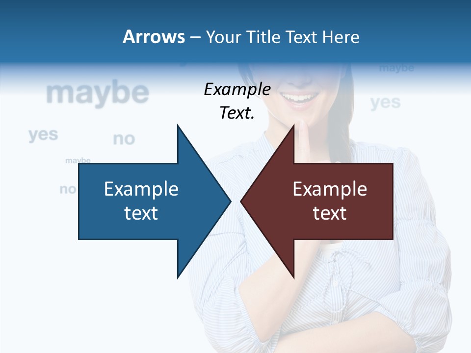 Caucasian Lady Studio PowerPoint Template