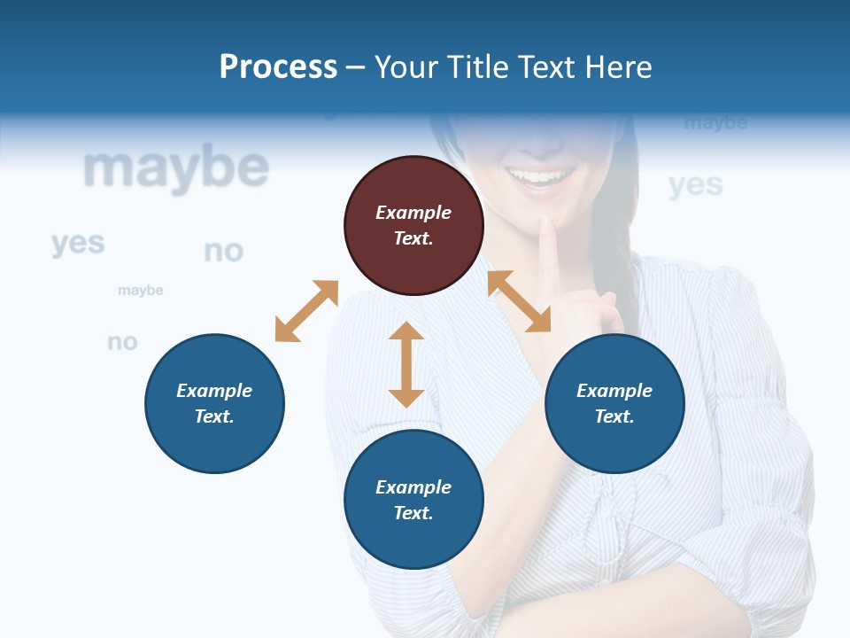 Caucasian Lady Studio PowerPoint Template