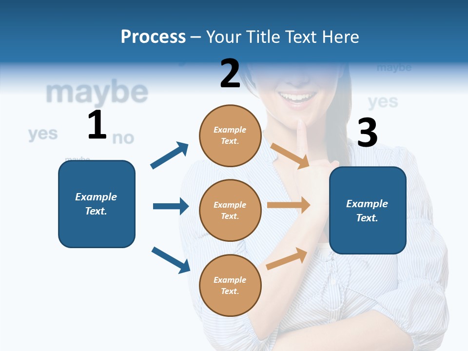 Caucasian Lady Studio PowerPoint Template