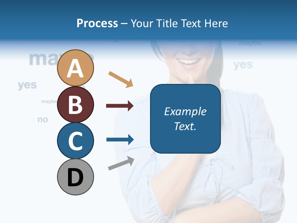 Caucasian Lady Studio PowerPoint Template