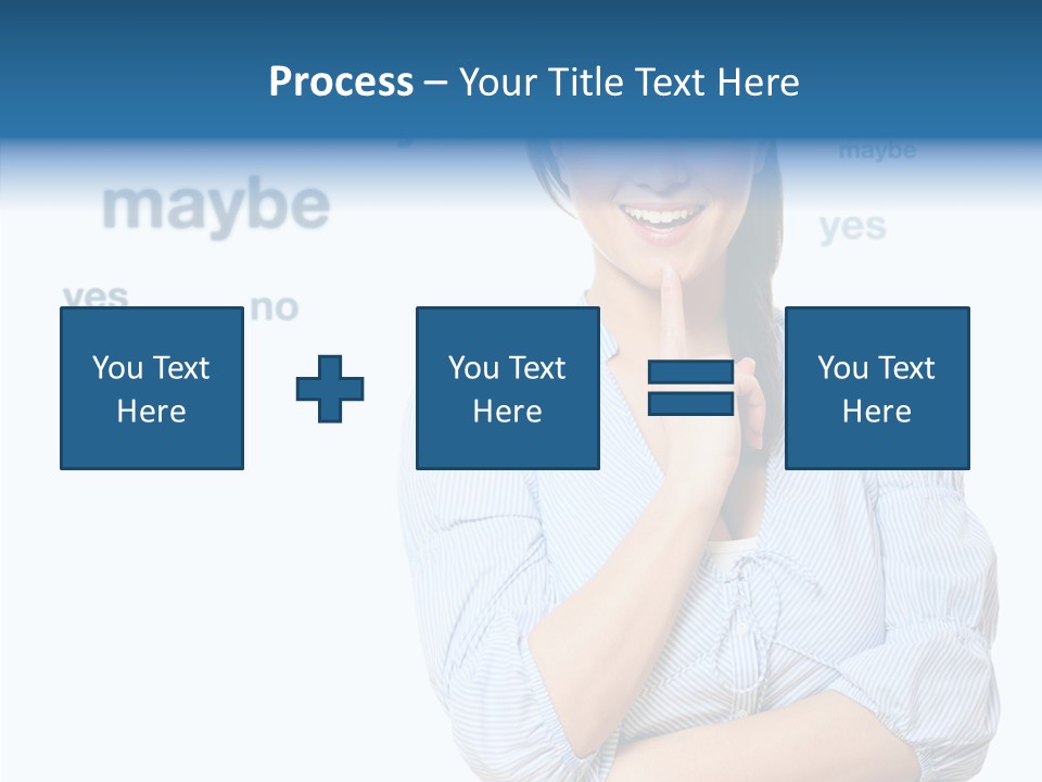 Caucasian Lady Studio PowerPoint Template