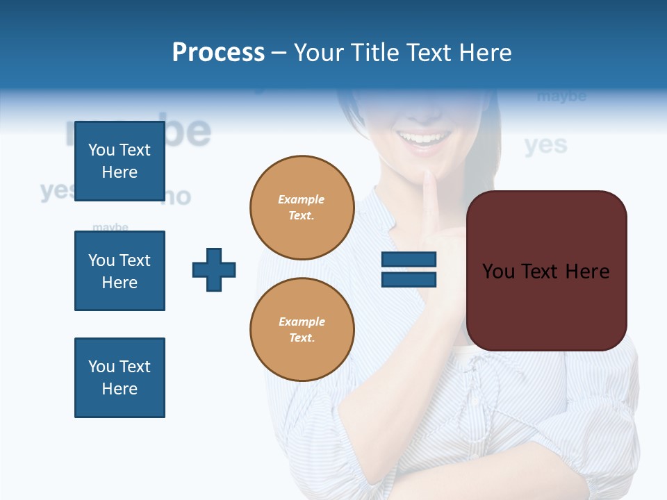 Caucasian Lady Studio PowerPoint Template