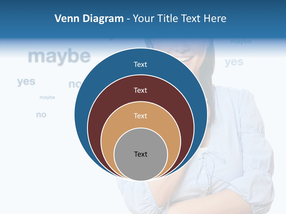 Caucasian Lady Studio PowerPoint Template