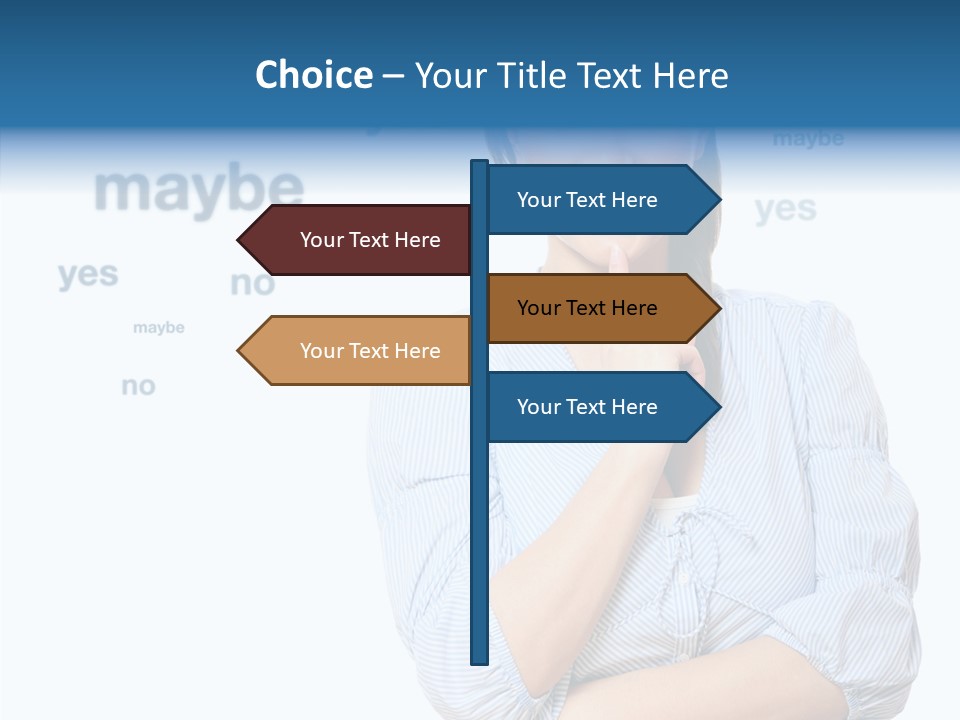 Caucasian Lady Studio PowerPoint Template