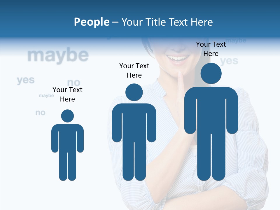 Caucasian Lady Studio PowerPoint Template