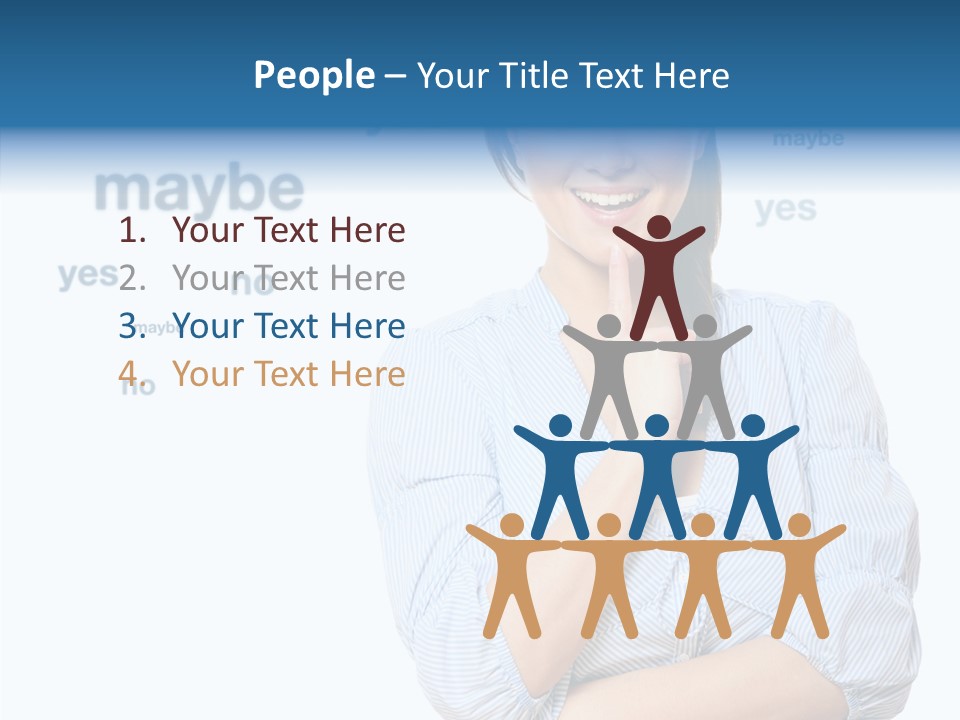 Caucasian Lady Studio PowerPoint Template